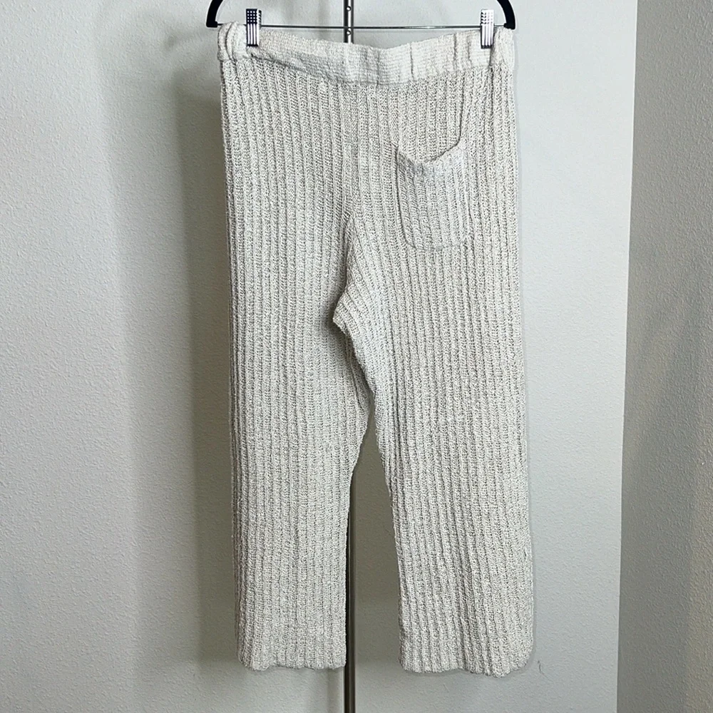 Free People Beach Waffle Knit Wide Leg Pants